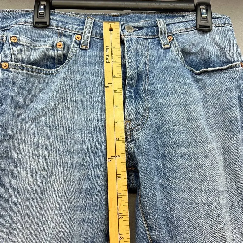Levi's Men's 505 Premium Denim Jeans Straight Size W32 x L32 Big E - Picture 3 of 15